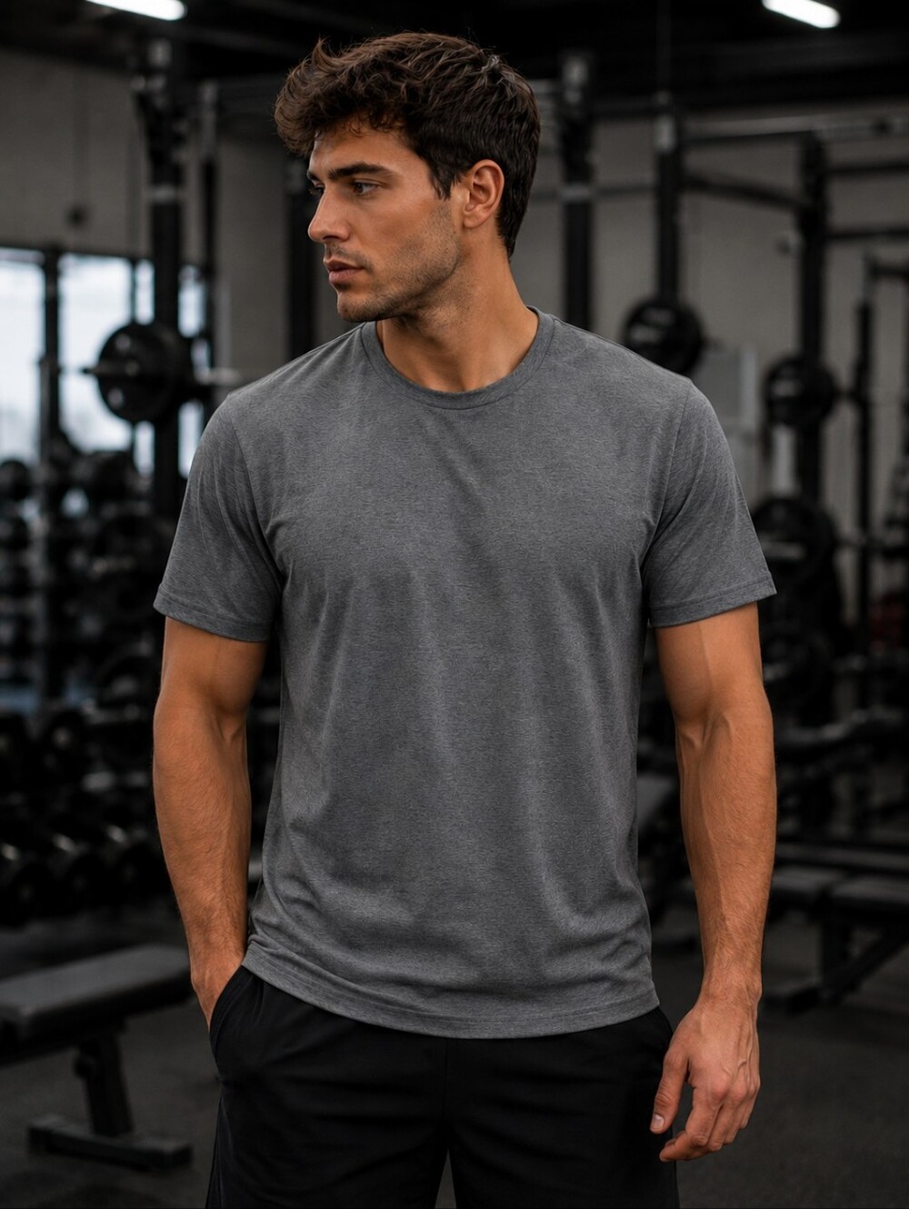 5/25$ George Unisex Short Sleeve Crewneck T-Shirt - Heather Gray
